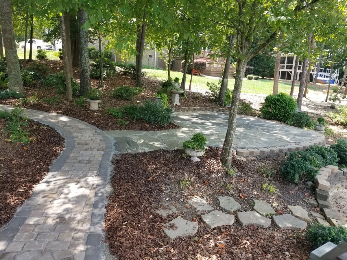Custom fire pit patio build